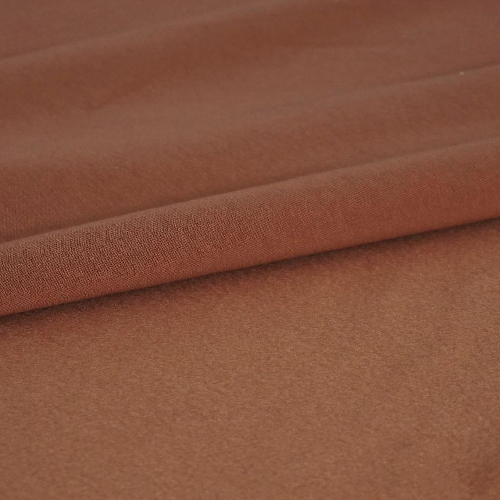 Heavy Sweat Stoff 82% CO uni karamel braun